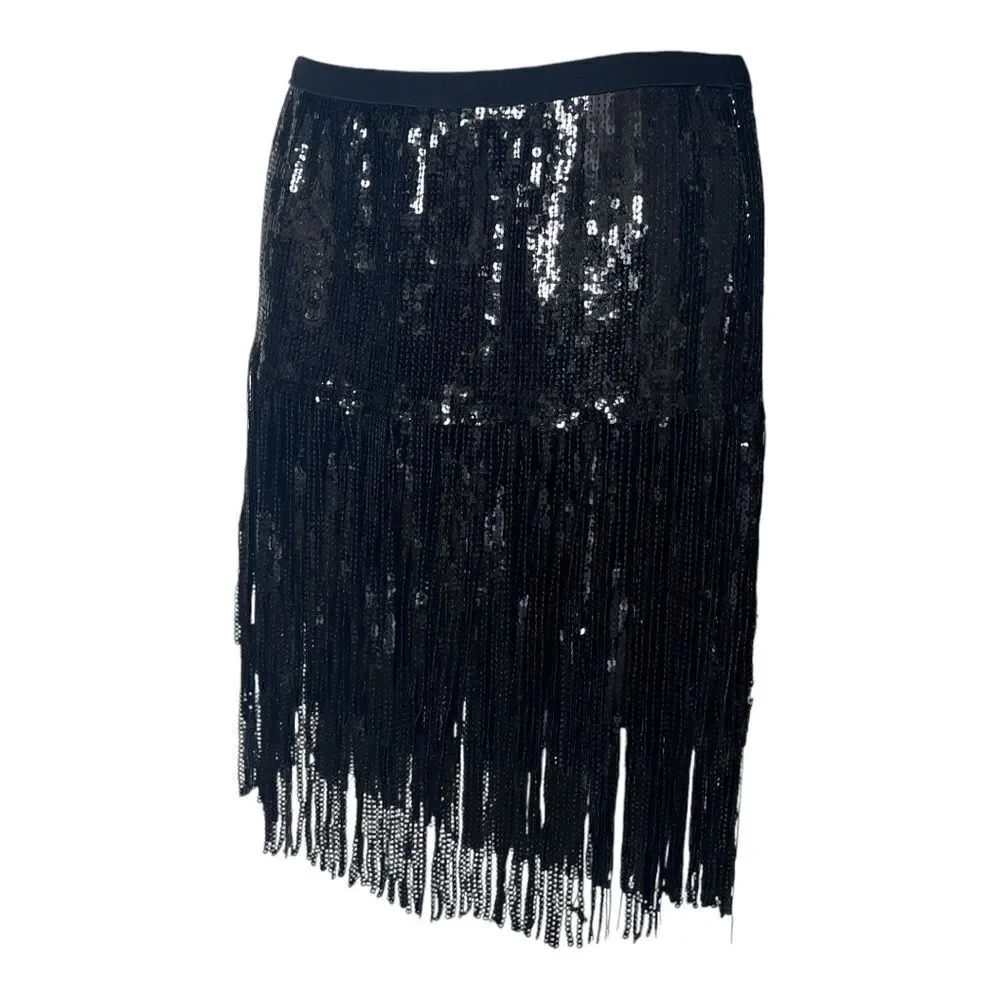 SETA Black Diamond Fringe Skirt Size M - Picture 3 of 8